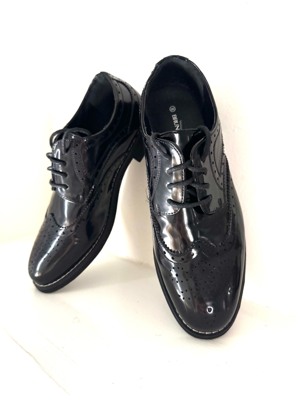 Bruno Marc Women’s Black Patent Oxford